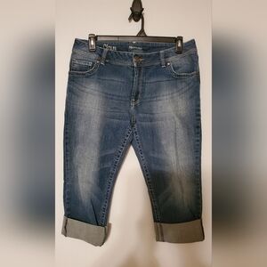 Claire Revolution Blue Relaxed Capri Jeans